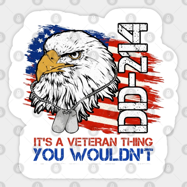 It's A Veteran Thing You Wouldn't Understand US Eagle DD-214 Sticker by rhazi mode plagget